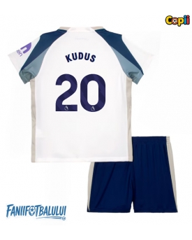 Tottenham Hotspur Mohammed Kudus #20 Echipament de Fotbal Replică 2025-26 Copii Acasa (+ Șorturi)